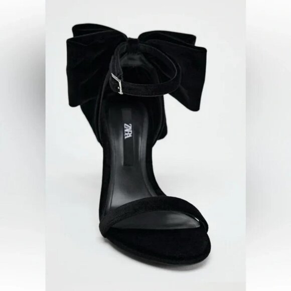 ZARA HEELED SANDALS WITH MAXI BOW - Picture 5 of 6